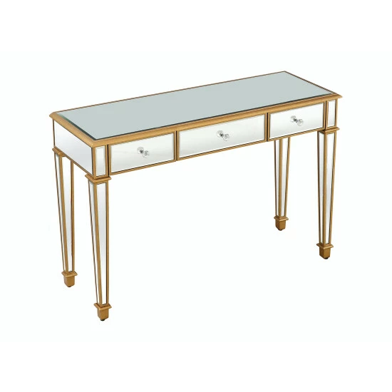Camden Isle Cameron 47.25 In. Gold Rectangle Glass Console Table Coffee & Side Tables 3 Camden Isle Cameron 47.25 In. Gold Rectangle Glass Console Table Coffee & Side Tables - Image 3