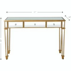 Camden Isle Cameron 47.25 In. Gold Rectangle Glass Console Table Coffee & Side Tables 10 Camden Isle Cameron 47.25 In. Gold Rectangle Glass Console Table Coffee & Side Tables -Western Chief shop unnamed file 862