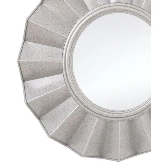 Camden Isle Accordion 20" X 20" Casual Round Classic Accent Mirror Lighting & Mirrors Silver 2 Camden Isle Accordion 20" X 20" Casual Round Classic Accent Mirror Lighting & Mirrors Silver - Image 2