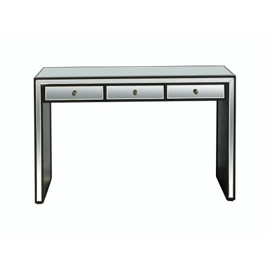 Camden Isle Wyatt 48" Rectangle Glass Console Table - Black Coffee & Side Tables - Image 2