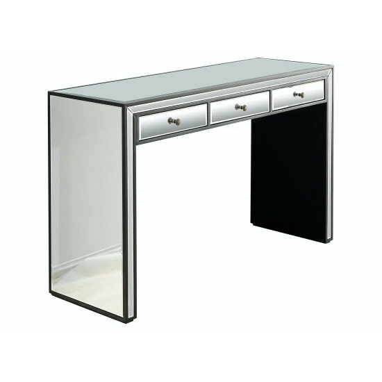 Camden Isle Wyatt 48" Rectangle Glass Console Table - Black Coffee & Side Tables - Image 3