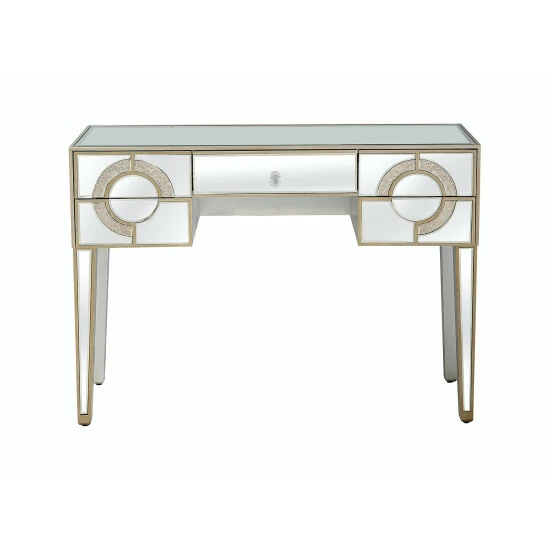 Camden Isle Ophelia 43.25 In. Antique Silver Rectangle Glass Console Table Coffee & Side Tables 2 Camden Isle Ophelia 43.25 In. Antique Silver Rectangle Glass Console Table Coffee & Side Tables - Image 2
