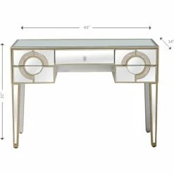 Camden Isle Ophelia 43.25 In. Antique Silver Rectangle Glass Console Table Coffee & Side Tables 10 Camden Isle Ophelia 43.25 In. Antique Silver Rectangle Glass Console Table Coffee & Side Tables -Western Chief shop unnamed file 928