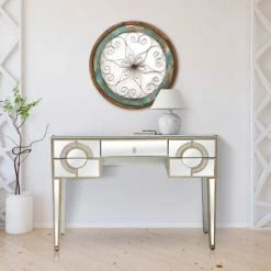 Camden Isle Ophelia 43.25 In. Antique Silver Rectangle Glass Console Table Coffee & Side Tables 11 Camden Isle Ophelia 43.25 In. Antique Silver Rectangle Glass Console Table Coffee & Side Tables -Western Chief shop unnamed file 929