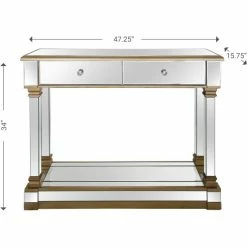 Camden Isle Declan 47.2 In. Champagne Rectangle Glass Console Table Coffee & Side Tables 10 Camden Isle Declan 47.2 In. Champagne Rectangle Glass Console Table Coffee & Side Tables -Western Chief shop unnamed file 934