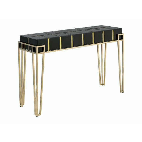 Camden Isle Tuxedo Black Rectangle Glass Console Table Coffee & Side Tables 2 Camden Isle Tuxedo Black Rectangle Glass Console Table Coffee & Side Tables - Image 2