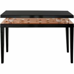 Camden Isle Gelenau 51.2 In. Rose Gold Rectangle Glass Console Table Coffee & Side Tables