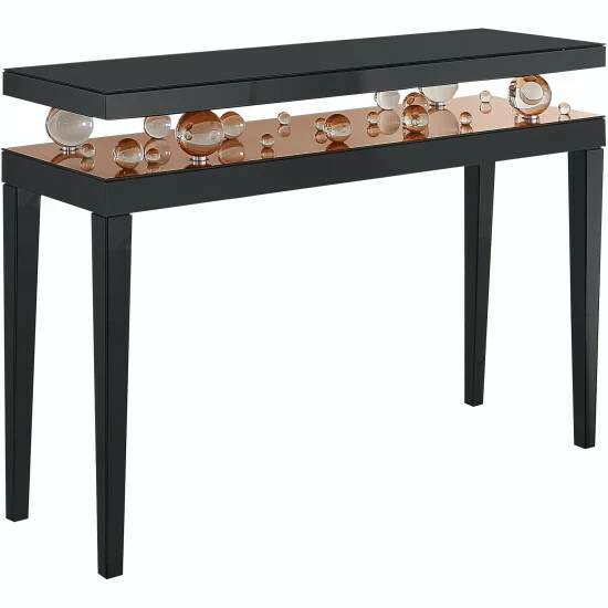 Camden Isle Gelenau 51.2 In. Rose Gold Rectangle Glass Console Table Coffee & Side Tables - Image 2