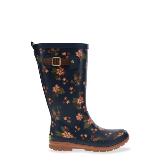 Western Chief Women's Country Bloom Tall Boot - Navy Boots 1 Western Chief Women's Country Bloom Tall Boot - Navy Boots