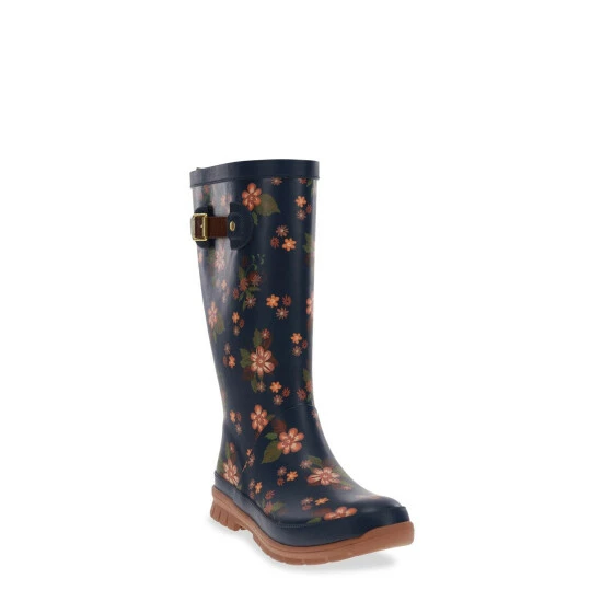 Western Chief Women's Country Bloom Tall Boot - Navy Boots 2 Western Chief Women's Country Bloom Tall Boot - Navy Boots - Image 2