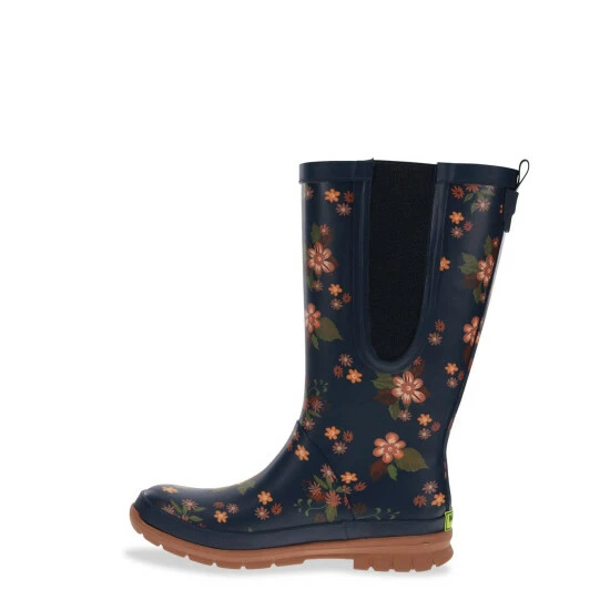 Western Chief Women's Country Bloom Tall Boot - Navy Boots 3 Western Chief Women's Country Bloom Tall Boot - Navy Boots - Image 3